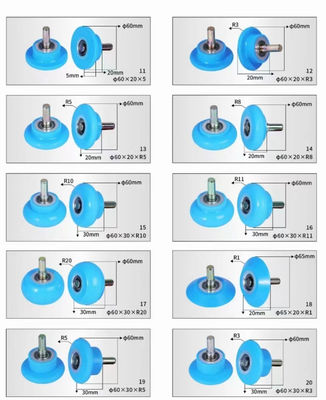 Gummirol met laag geluid voor veneer-auto-verpakkingsmachine