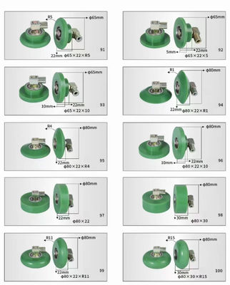 Houtbewerkingsmachine Rubber Roller Wheel Bearing Abrasion Resistance