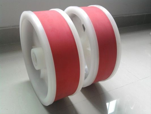 High Load Capacity Rubber Coated Nylon Wheel met schokdemper