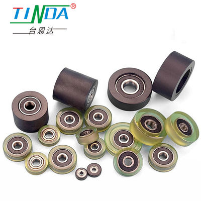 Aanpassing Rubber Roller Bearing Polyurethaan bedekte Lagers Roestvrij