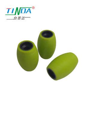 Flexibel polyurethaan rubber mechanum wiel roestvrij staal kern laag geluid glad grip