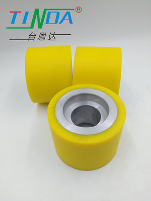 Gepersonaliseerde kleur Laag geluidsniveau Rubber Roller Wheel slijtvast Lange levensduur Polyurethane
