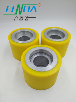 Gepersonaliseerde kleur Laag geluidsniveau Rubber Roller Wheel slijtvast Lange levensduur Polyurethane