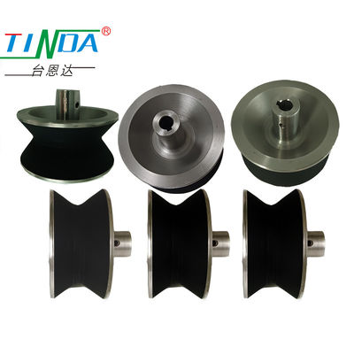 OEM slijtvast V-groef rubber coating wheels voor het verplaatsen van gidsen