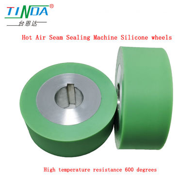 Op maat gemaakte hoge hittebestendige 350 grijze siliconen wielen voor YF 301 H H naaien Hot Air Seam Sealing Machine