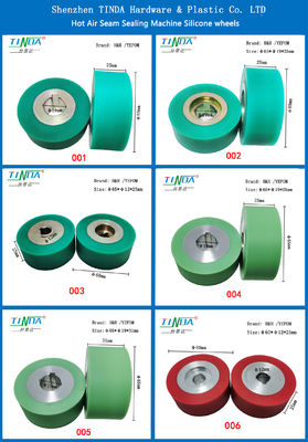 Op maat gemaakte rubbervoerrollers voor YF 301 H H Naaien Warmluchtsluitmachine Hoge temperatuur tot 750 graden Celsius